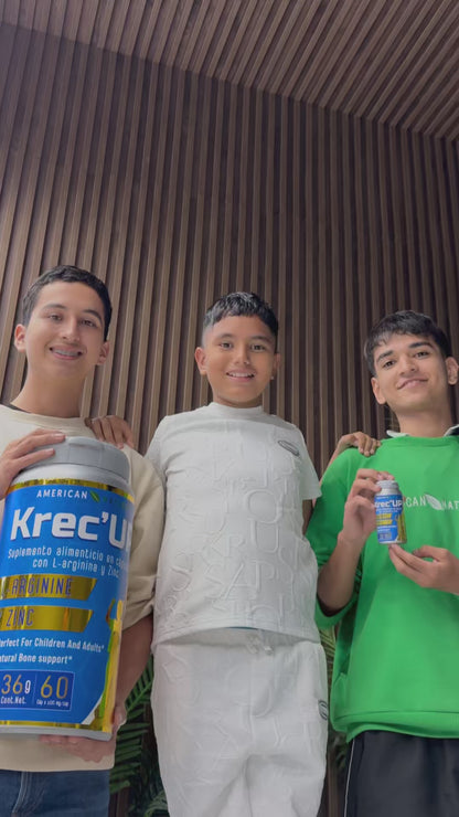 KREC´ UP  Formulación 100% natural: 🌱 L-Arginina + Zinc